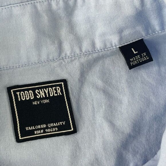 Todd Snyder Sky Blue Casual Button Down Shirt - Picture 2 of 12